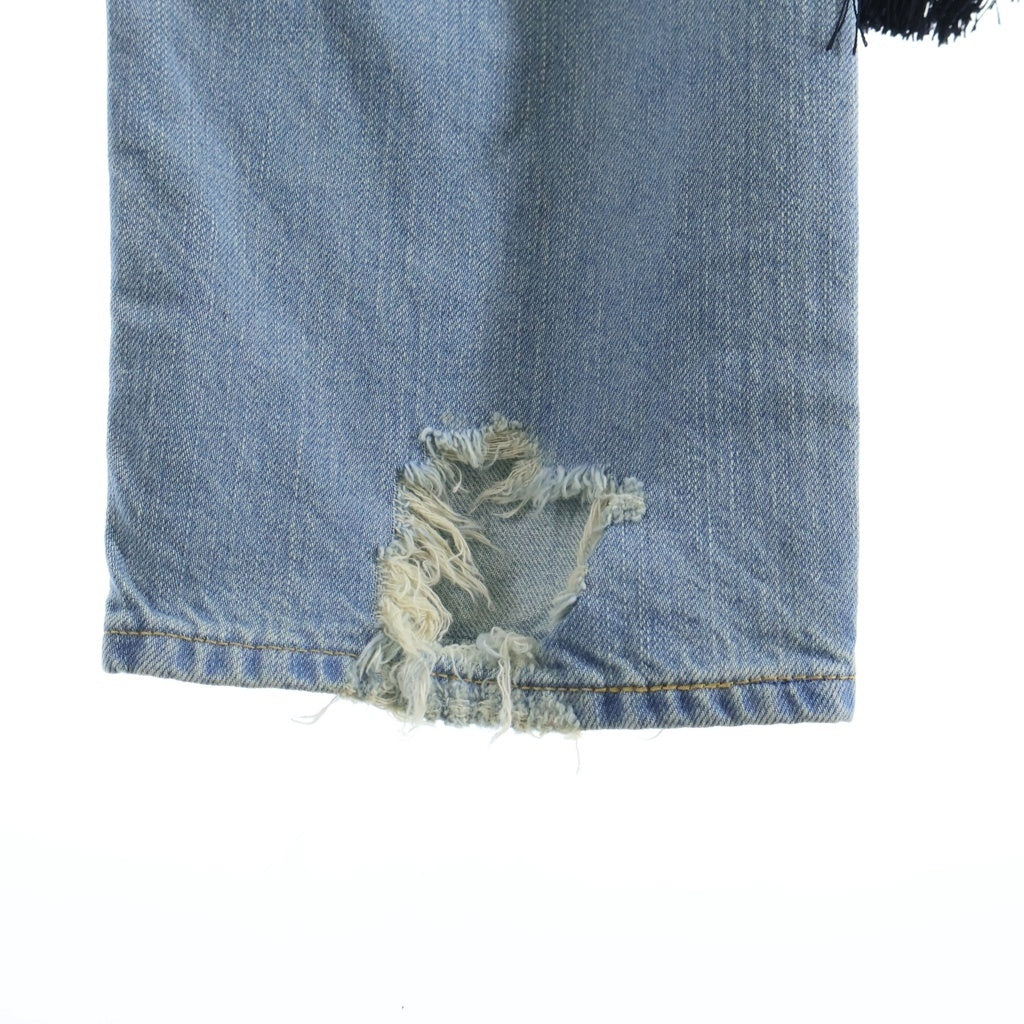 COMME des GARCONS JUNYA WATANABE MAN(コムデギャルソンジュンヤワタナベマン) 26SS ×LEVIS Wネームスカーフ付 ストレートデニムパンツ ブルー JQーP201 レディース