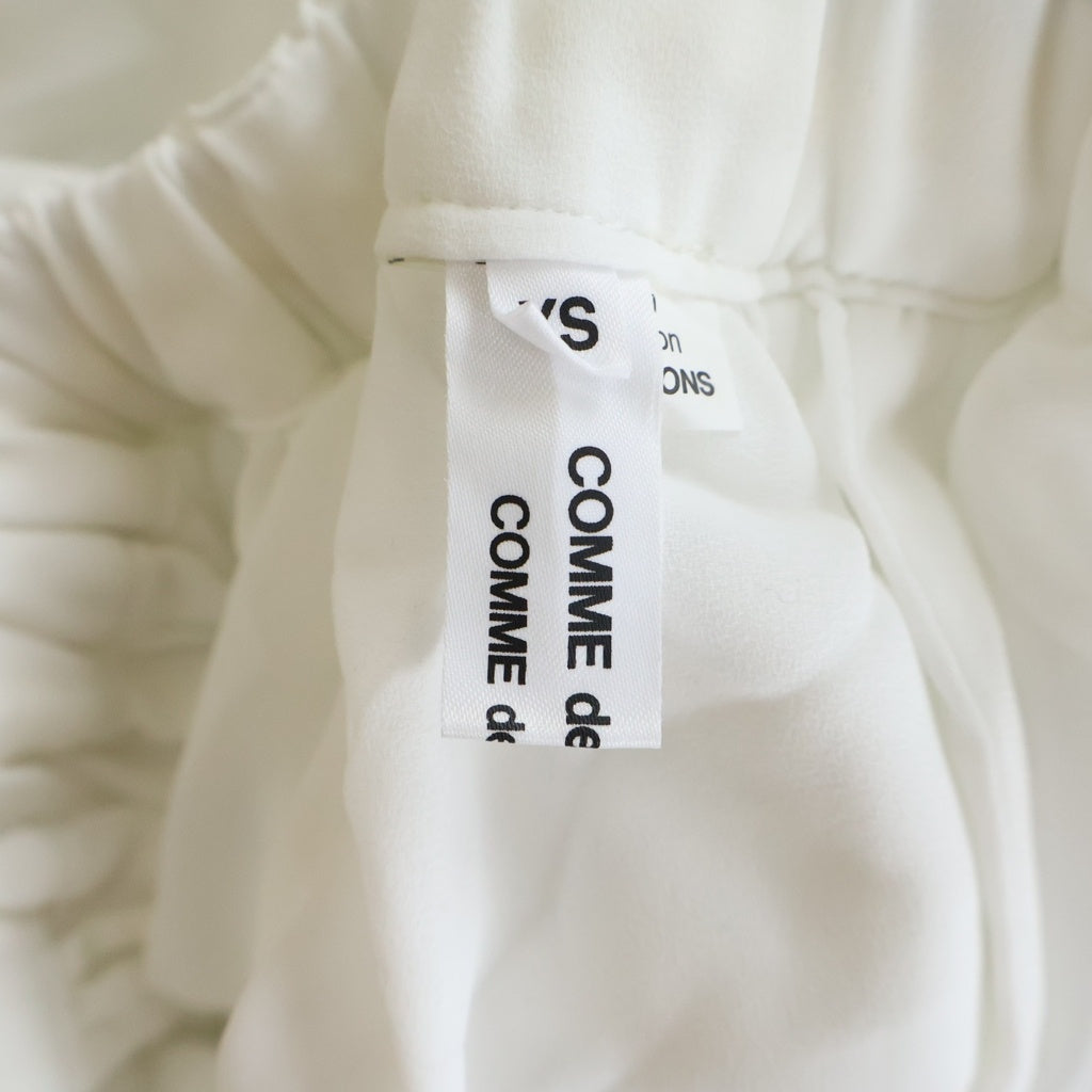 COMME des GARCONS COMME des GARCONS(コムデギャルソンコムデギャルソン) 21SS ギャザーフレアスカート ポケット ドローコード レディース ホワイト RG-S015