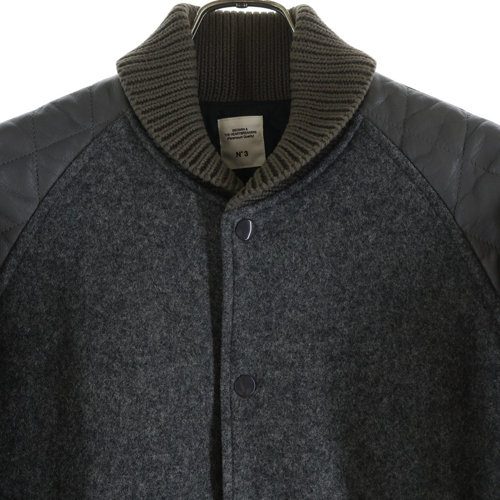 BEDWIN & THE HEARTBREAKERS(ベドウィンアンドザハートブレーカーズ) AWARD JACKET JERRY アワードジャケット ジェリー スタジャン グレー
