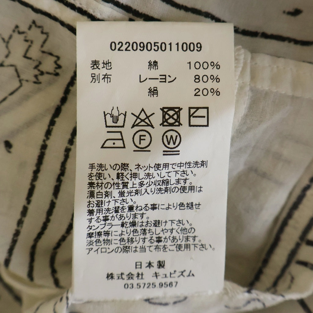 VISVIM(ヴィスヴィム) ICT TUNIC SHIRT バンダナ柄 コットン 長袖シャツ ホワイト 0220905011009