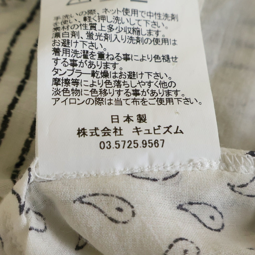 VISVIM(ヴィスヴィム) ICT TUNIC SHIRT バンダナ柄 コットン 長袖シャツ ホワイト 0220905011009