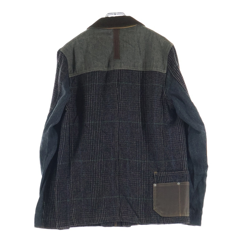 COMME des GARCONS JUNYA WATANABE MAN(コムデギャルソンジュンヤワタナベマン) ウール ツイードカバーオール 切り替えデザイン ブラウン