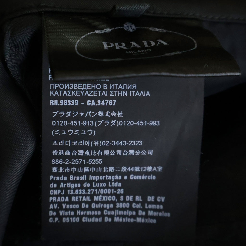 PRADA(プラダ) 19SS LOGO BERMUDA SHORTS ロゴバミューダショーツ トライアングル ハーフパンツ レディース ブラック 22H768