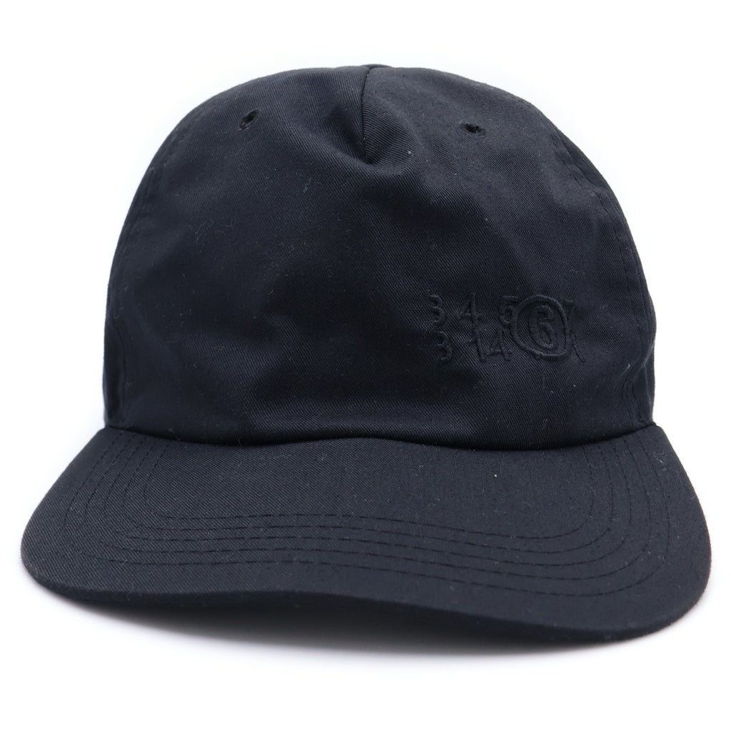 MM6 Maison Margiela(エムエムシックスメゾンマルジェラ) 21SS ロゴ刺繍 コットンキャップ 帽子 ブラック S52TC0037