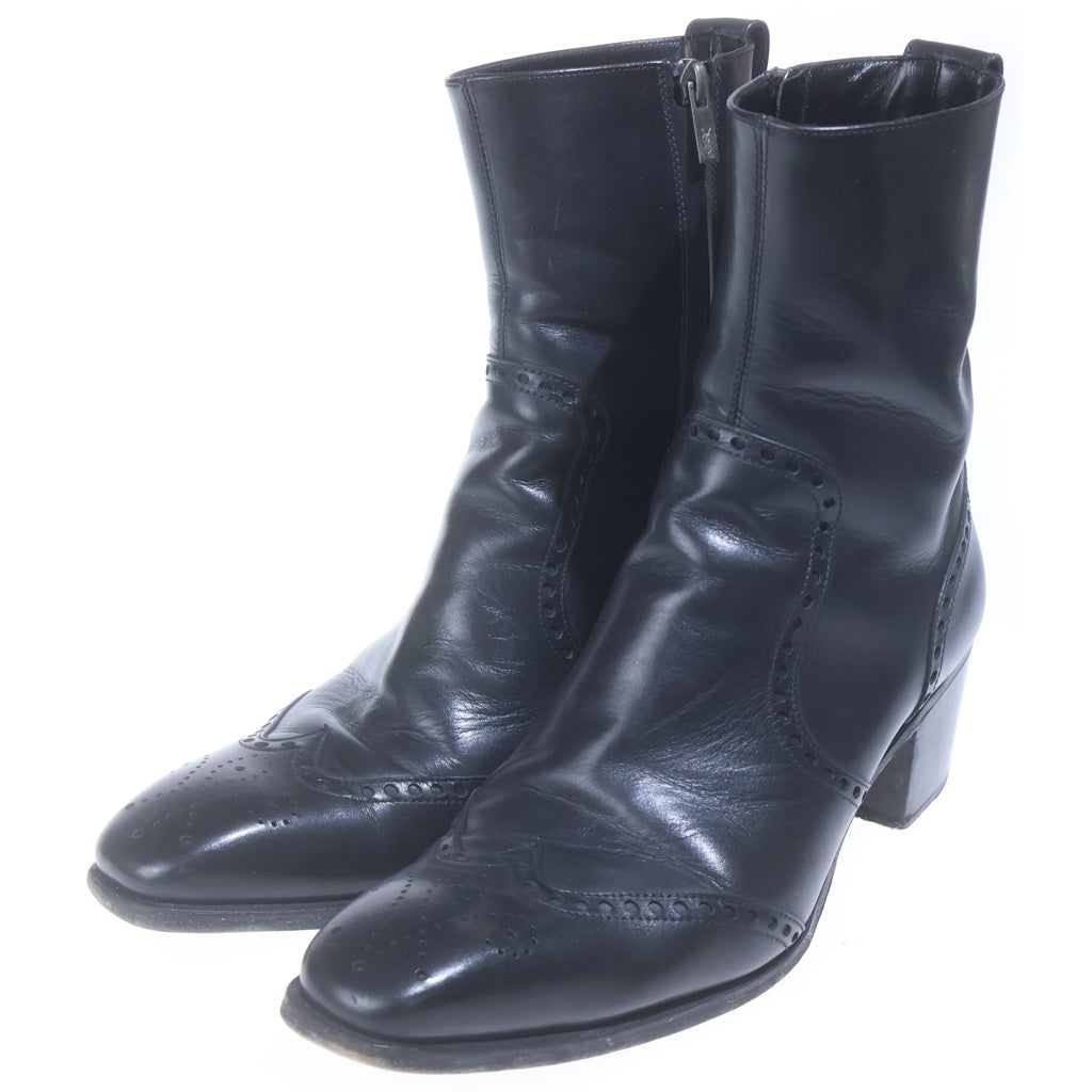 YVES SAINT LAURENT(イヴサンローラン) JOHNNY BOOTS イタリア製 レザー ジョニーブーツ ブラック 175937
