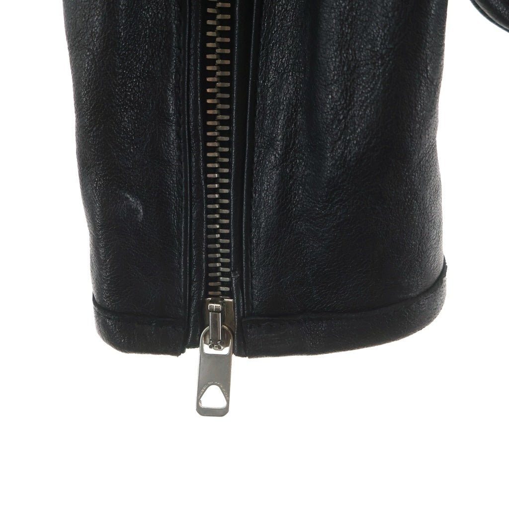 DIESEL BLACK GOLD(ディーゼルブラックゴールド) イタリア製 シープスキン レザー ダブルライダースジャケット ブラック
