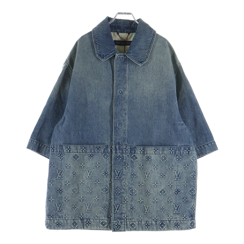LOUIS VUITTON(ルイヴィトン) 23AW MONOGRAM DENIM WORK SS SHIRT モノグラム オーバーサイズ デニム ワーク半袖シャツ インディゴ RM232Q Y38 HOS46W