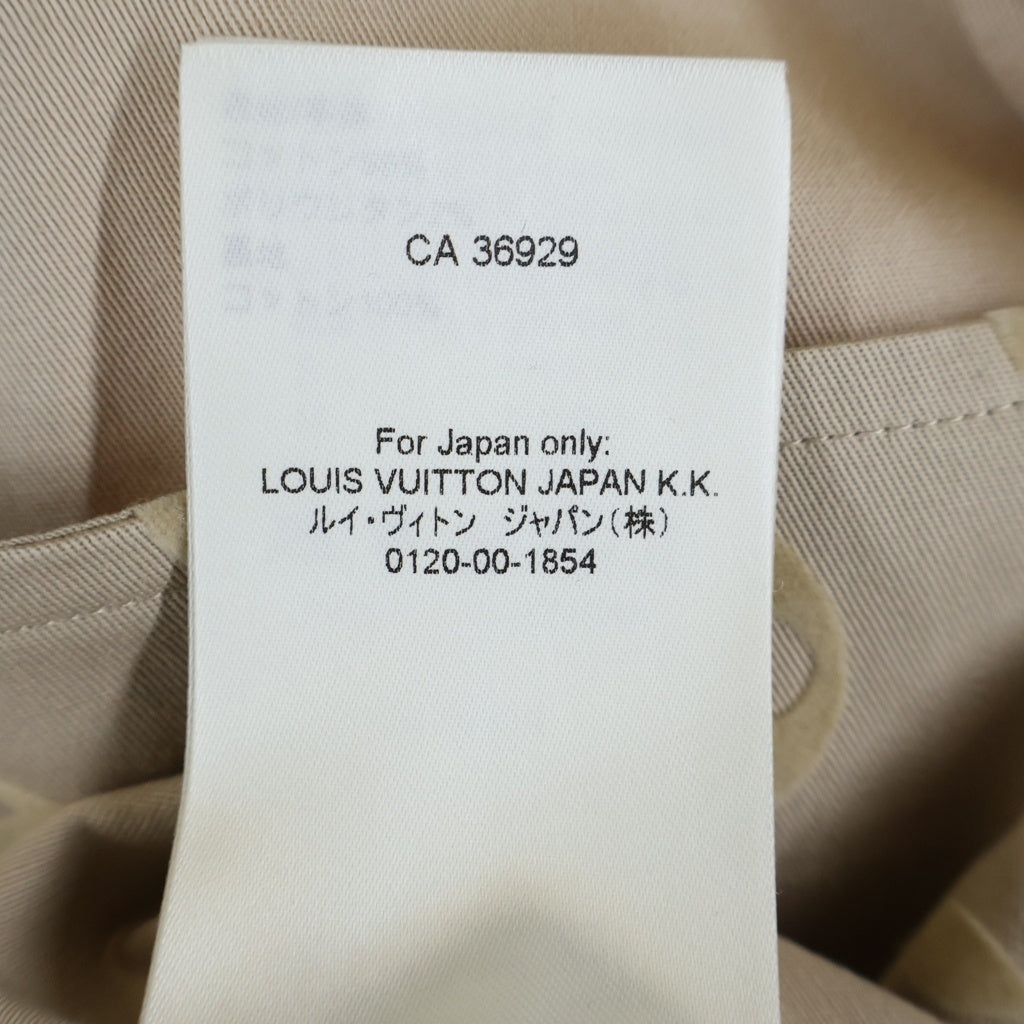 LOUIS VUITTON(ルイヴィトン) 24SS フロックモノグラム カジュアルコットン オーバーシャツジャケット ベージュ RM241MQ FUG HQB45W
