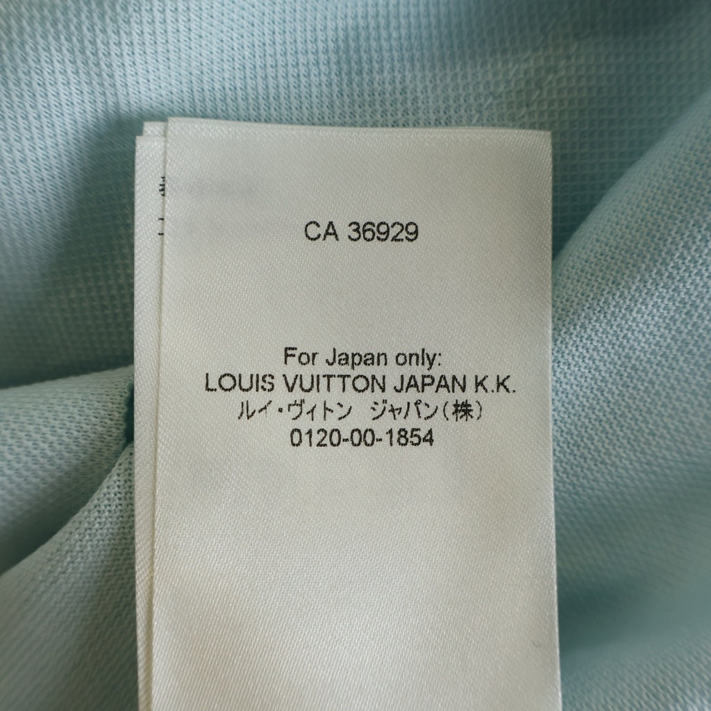 LOUIS VUITTON(ルイヴィトン) 23AW サークルシグネチャーロゴ ショートスリーブ コットンポロシャツ ブルー RM232Q JEA HAJR32