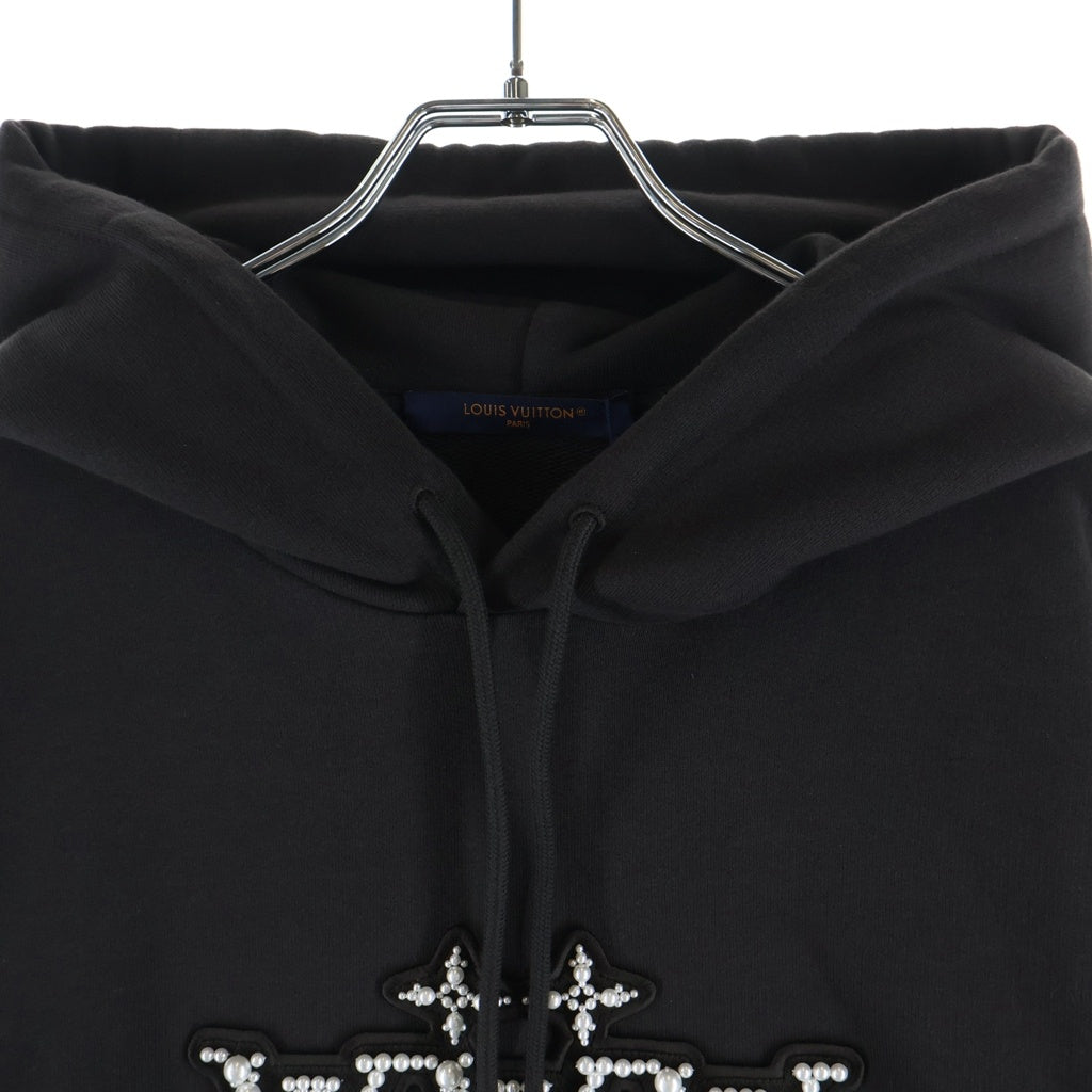 LOUIS VUITTON(ルイヴィトン) 25SS パールエンベリッシュド フーディ スウェット プルオーバーパーカー ブラウン RM251M ZA8 HSY92W