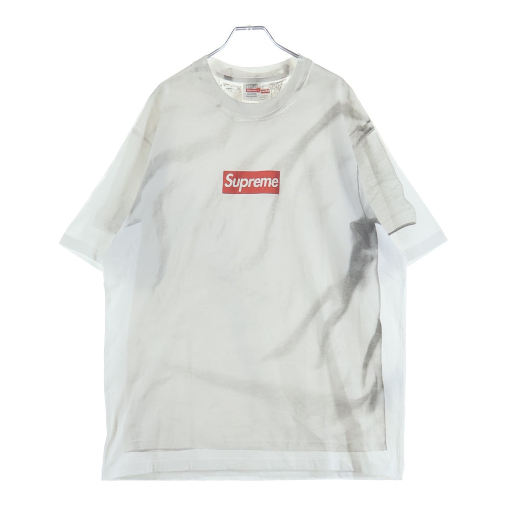 SUPREME(シュプリーム) 24SS ×MM6 Maison Margiela Box Logo Tee エムエム6メゾンマルジェラ ボックスロゴ プリントデザイン クルーネック 半袖Tシャツ カットソー ホワイト