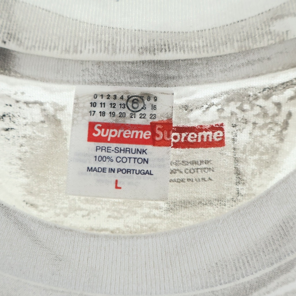 SUPREME(シュプリーム) 24SS ×MM6 Maison Margiela Box Logo Tee エムエム6メゾンマルジェラ ボックスロゴ プリントデザイン クルーネック 半袖Tシャツ カットソー ホワイト