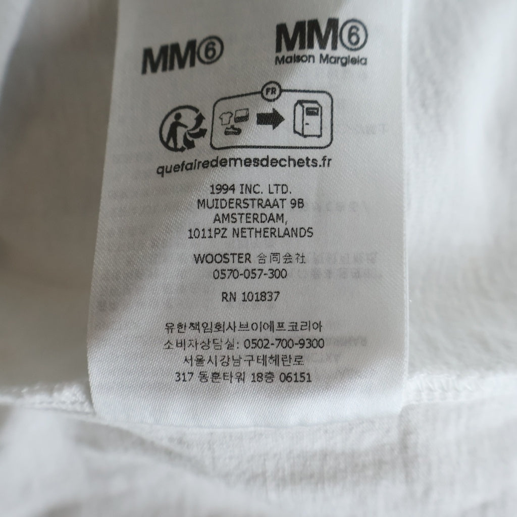 SUPREME(シュプリーム) 24SS ×MM6 Maison Margiela Box Logo Tee エムエム6メゾンマルジェラ ボックスロゴ プリントデザイン クルーネック 半袖Tシャツ カットソー ホワイト
