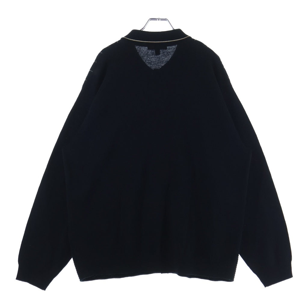 SUPREME(シュプリーム) 25SS Herringbone Cardigan ヘリンボーン ストライプ ウール ニットカーディガン ブラック