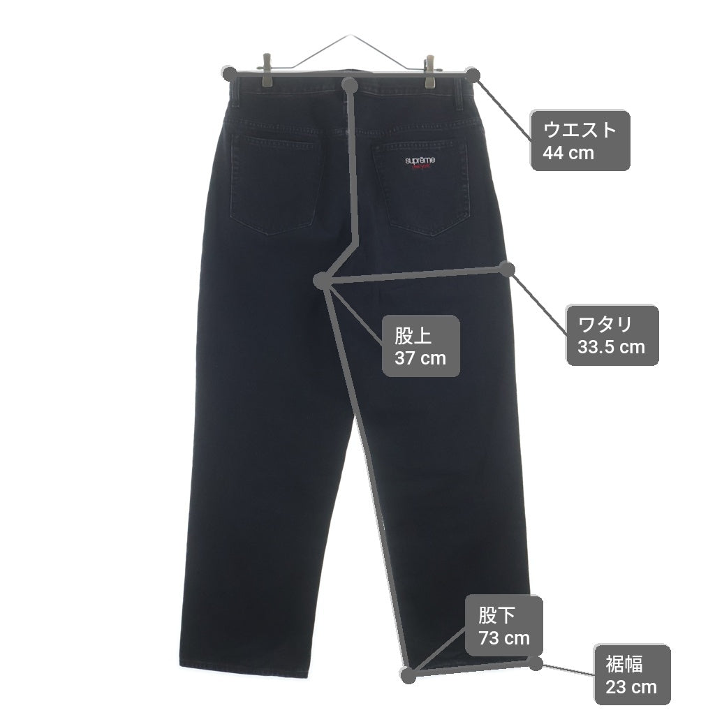 SUPREME(シュプリーム) 25SS Baggy Jean クラシックロゴ刺繍 バギージーンズ デニムパンツ ブラック
