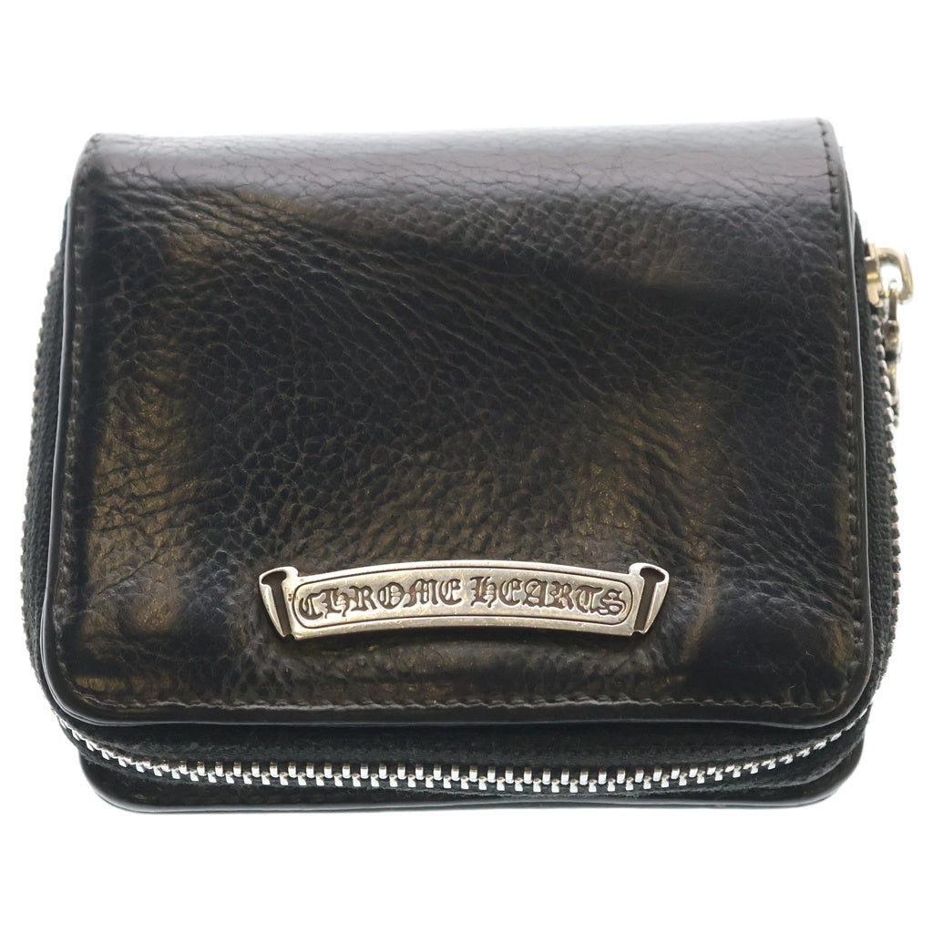 CHROME HEARTS(クロムハーツ) SQ ZIP BILL スクエアジップビル レザーウォレット 財布 ブラック