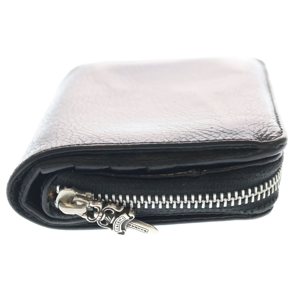 CHROME HEARTS(クロムハーツ) SQ ZIP BILL スクエアジップビル レザーウォレット 財布 ブラック
