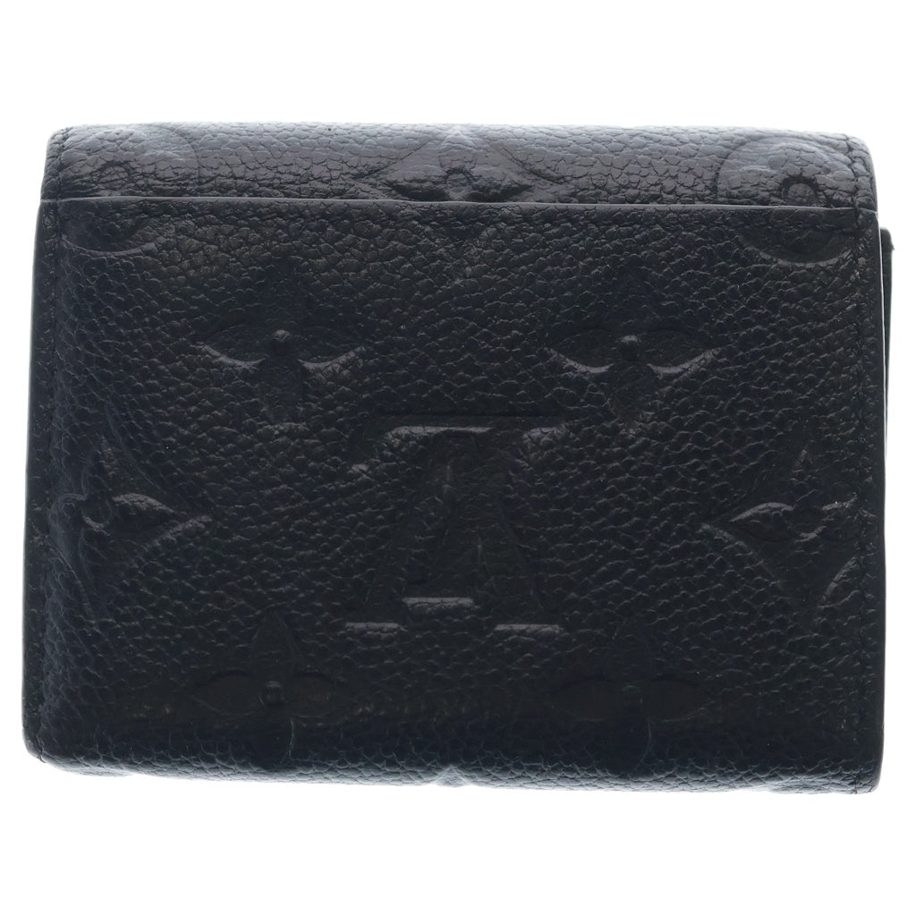 LOUIS VUITTON(ルイヴィトン) アンプラント ポルトフォイユ ゾエ レザーウォレット 三つ折り財布 ゴールド金具 ブラック M62935 SP2189