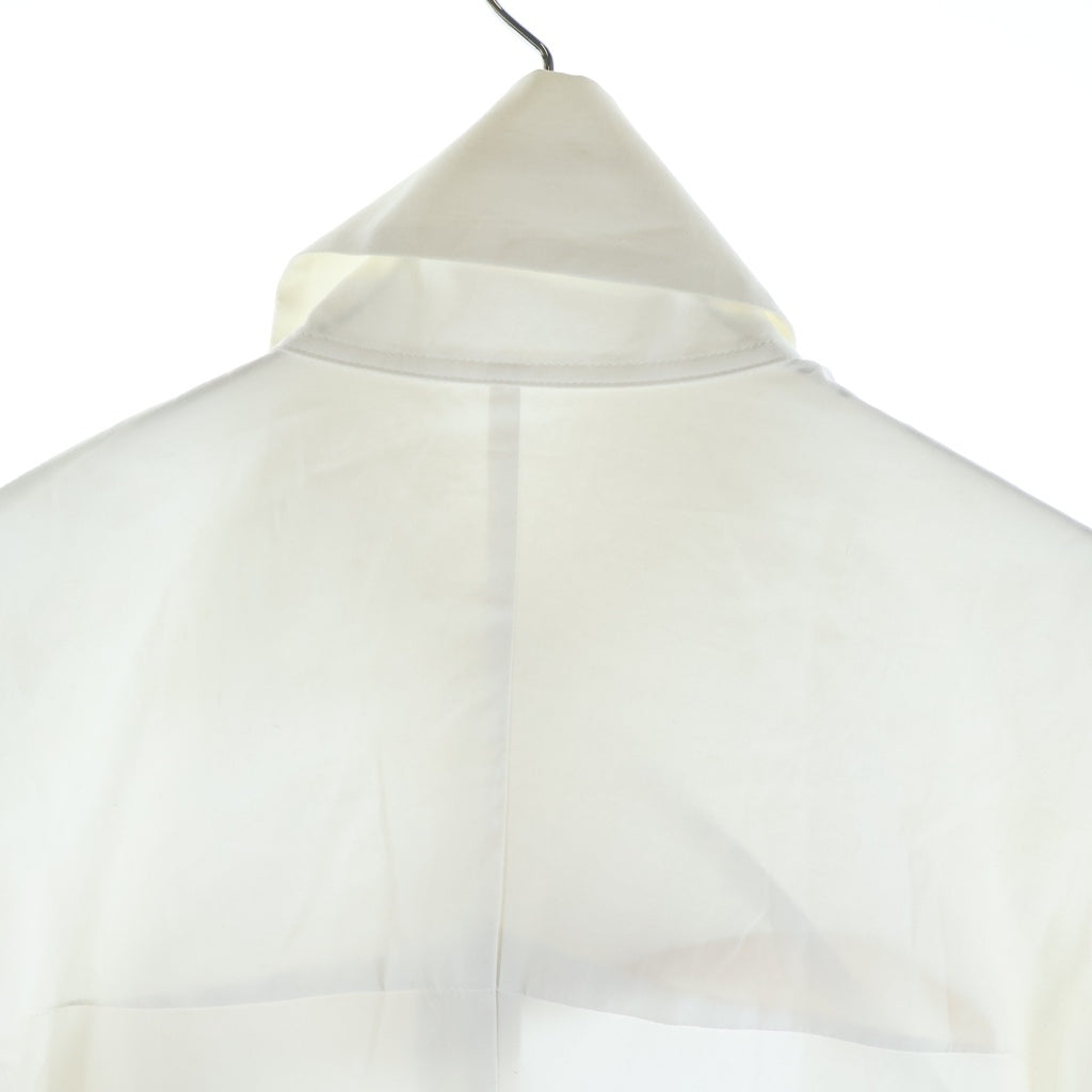 Yohji Yamamoto FEMME(ヨウジヤマモトファム) 06SS ASYMMETRIC FLAP TIE STUDDED SHIRT アシンメトリー フラップタイ スタッド 長袖シャツ レディース ホワイト FR-B22-001