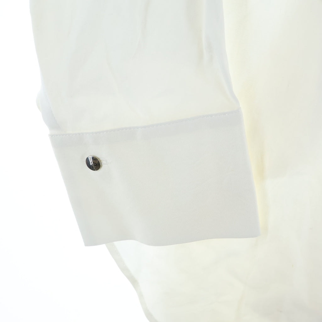 Yohji Yamamoto FEMME(ヨウジヤマモトファム) 06SS ASYMMETRIC FLAP TIE STUDDED SHIRT アシンメトリー フラップタイ スタッド 長袖シャツ レディース ホワイト FR-B22-001