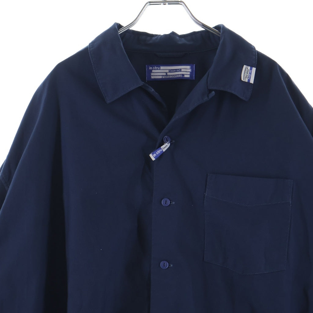 MAISON MIHARAYASUHIRO(メゾンミハラヤスヒロ) 21SS in・stru(men-tal) Long-Sleeve Oxford Shirt インストルメンタル ロングスリーブ オックスフォード長袖シャツ ネイビー I06SH011