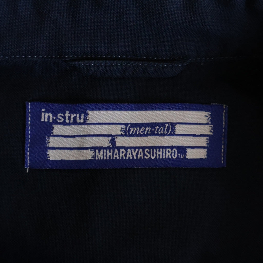 MAISON MIHARAYASUHIRO(メゾンミハラヤスヒロ) 21SS in・stru(men-tal) Long-Sleeve Oxford Shirt インストルメンタル ロングスリーブ オックスフォード長袖シャツ ネイビー I06SH011