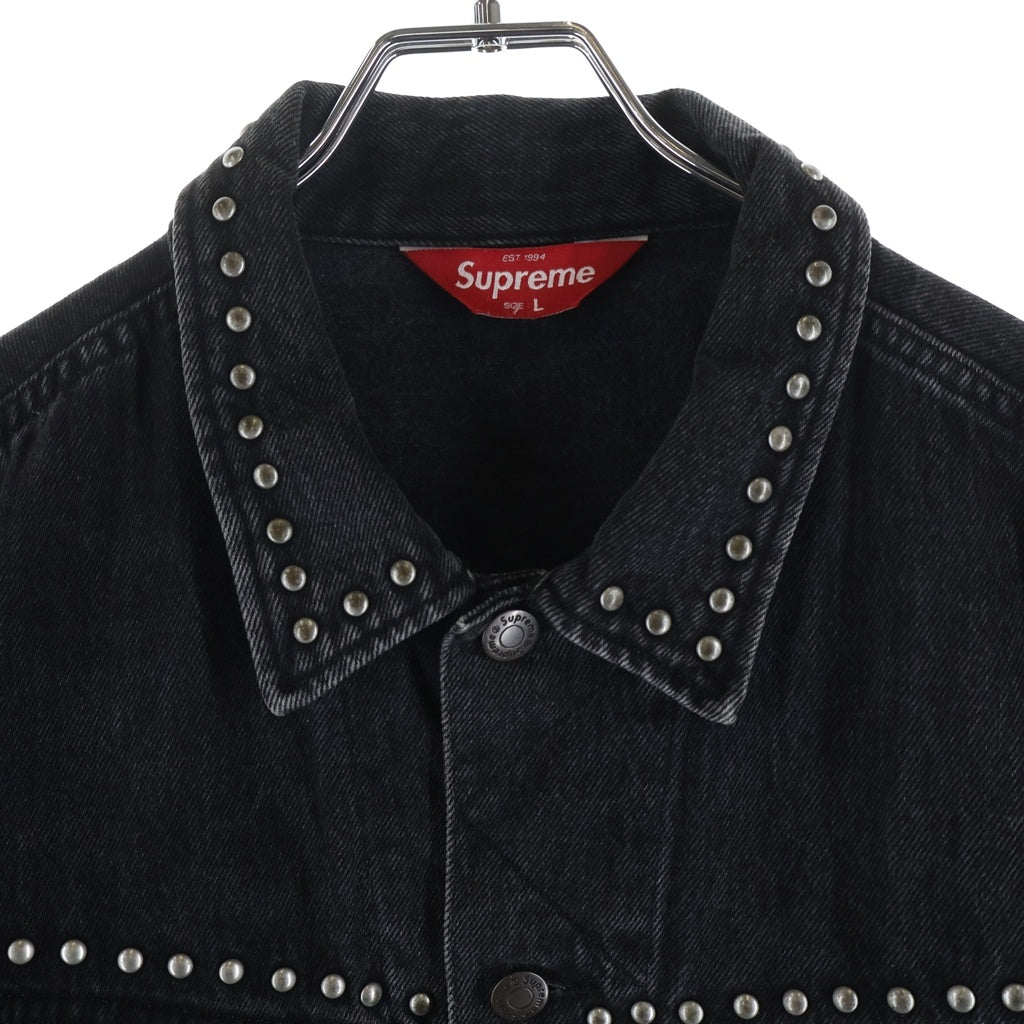 SUPREME(シュプリーム) 17SS Studded Denim Trucker Jacket スタッズ デニム トラッカー ジャケット ブラック