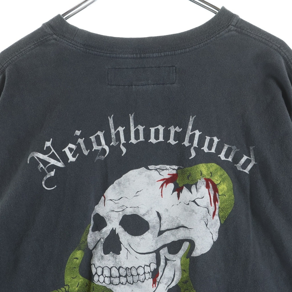 NEIGHBORHOOD(ネイバーフッド) 24SS SAVAGE CREW NECK LS サベージ クルーネック長袖Tシャツ カットソー グレー/ホワイト 241OKNH-CSM03