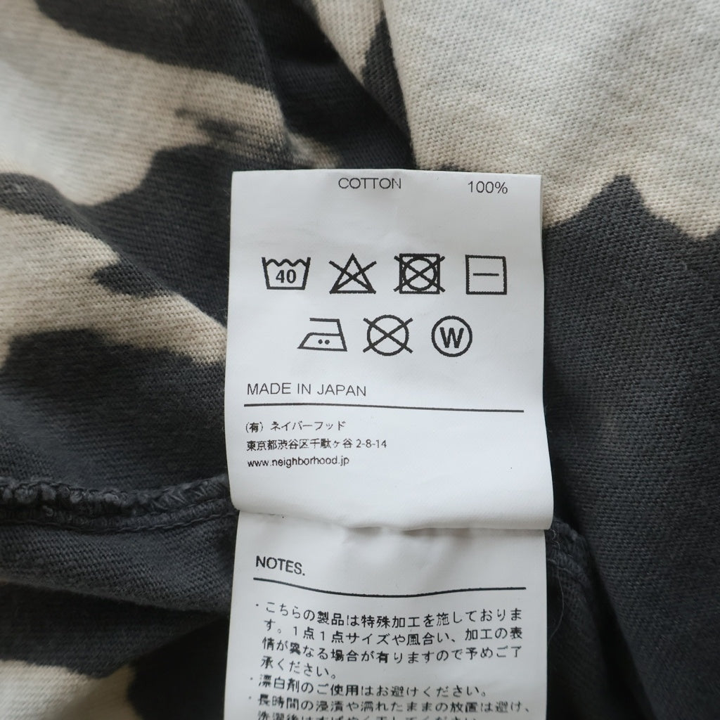 NEIGHBORHOOD(ネイバーフッド) 24SS SAVAGE CREW NECK LS サベージ クルーネック長袖Tシャツ カットソー グレー/ホワイト 241OKNH-CSM03