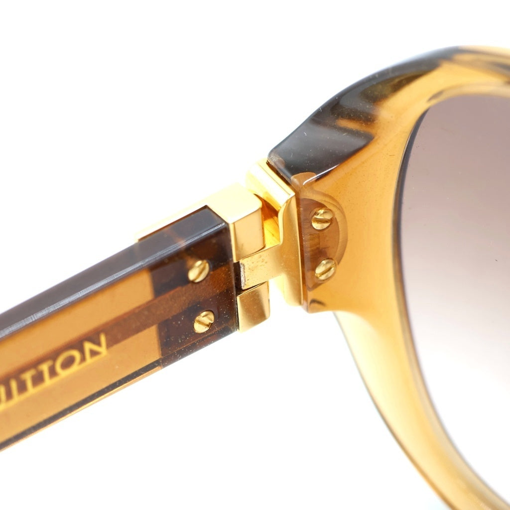 LOUIS VUITTON(ルイヴィトン) スプソン オーバーサイズ モノグラム ラメ入り サングラス アイウェア 眼鏡 ブラウン/ゴールド Z0283E