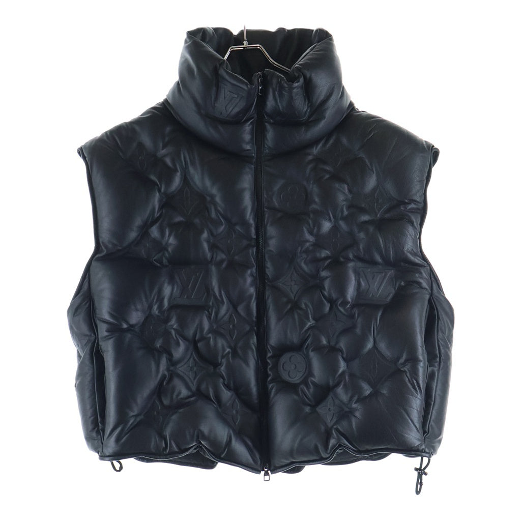 LOUIS VUITTON(ルイヴィトン) 19AW Monogram Boyhood Puffer Vest モノグラム ボーイフッド パファー レザー ダウンベスト ブラック HHL84WREY