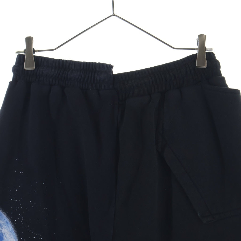 NO BRAND(ノーブランド) Protocol Index(プロトコルインデックス) 26SS Reconstructed Sweat Shorts 再構築 ドッキング加工 スウェットショーツ ハーフパンツ ブラック