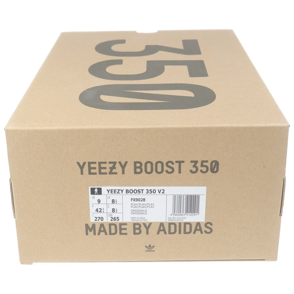 adidas(アディダス) YEEZY BOOST 350 V2 FLAX イージーブースト 350 V2 フラックス ローカットスニーカー イエロー/ベージュ US9/27cm FX9028