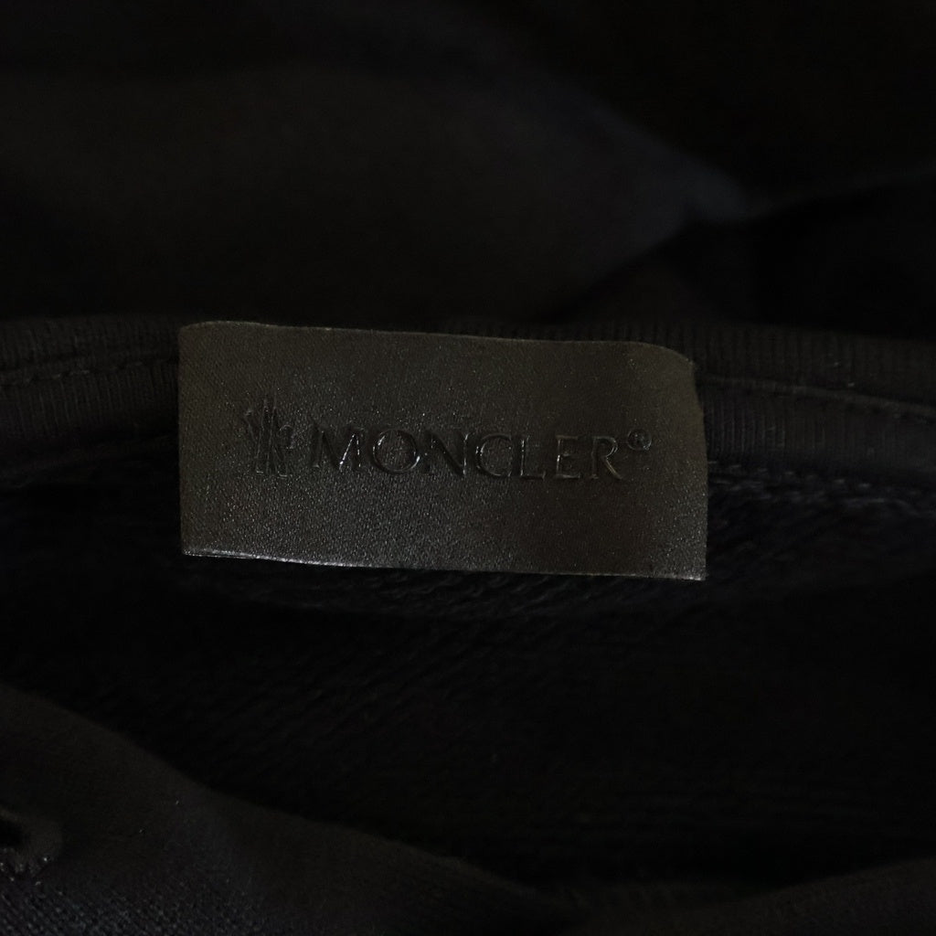 MONCLER(モンクレール) 24SS LOGO MOTIF HOODIE ロゴプリント プルオーバーパーカー フーディー ブラック J10918G00038