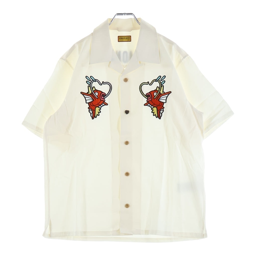 HUMAN MADE(ヒューマンメイド) POKEMON MADE ALOHA SHIRT ポケモンメイド オープンカラー 半袖 ハワイアンシャツ アロハシャツ ホワイト XX31SH001WH3