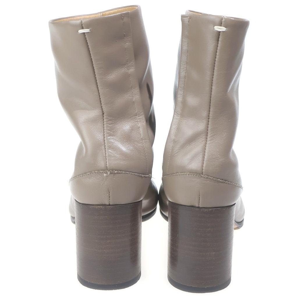 Maison Margiela(メゾンマルジェラ) 22 TABI BOOTS レザー ショート 足袋ブーツ ヒール8cm レディース ベージュ