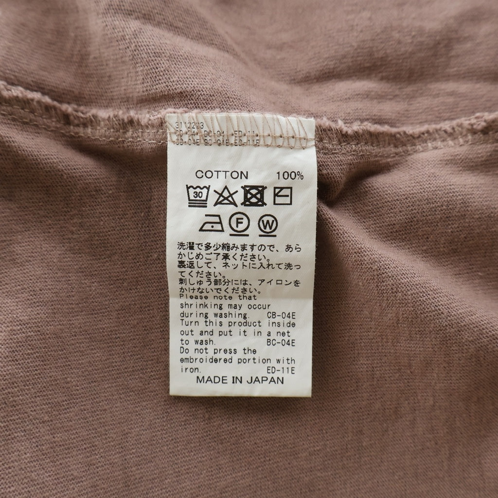 DAIRIKU(ダイリク) 20SS BEACH Half-Sleeve Tee ビーチエンブロイダリー クルーネック半袖Tシャツ カットソー ピンク 20SS C-2