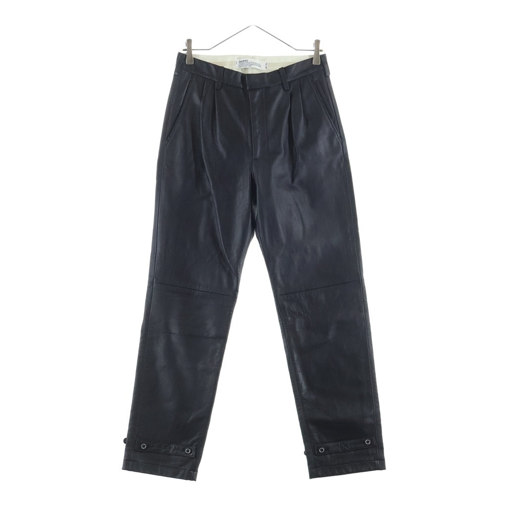 DAIRIKU ダイリク 20AW Deck Detail Leather Slacks デッキディティール レザースラックスパンツ ブラック 20AW B-1 DAIRIKU(ダイリク) 20AW Deck Detail Leather Slacks デッキ