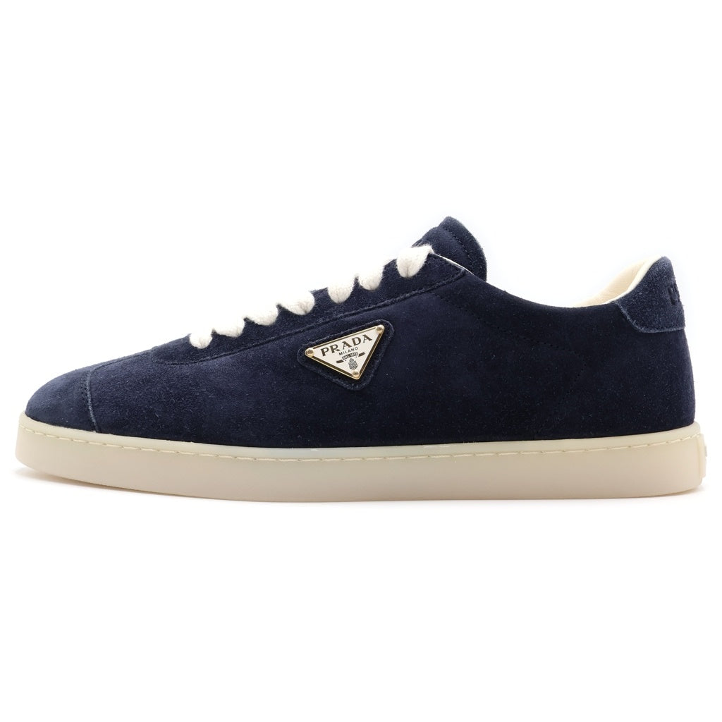 PRADA(プラダ) LANE レーン トライアングルロゴプレート スウェード ローカットスニーカー ネイビー 2EE394