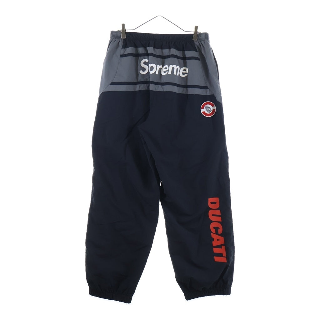 SUPREME(シュプリーム) 24SS ×DUCATI Track Pant ドゥカティ トラック ロゴ エンブロイダリー ワッペン ナイロン パンツ ブラック