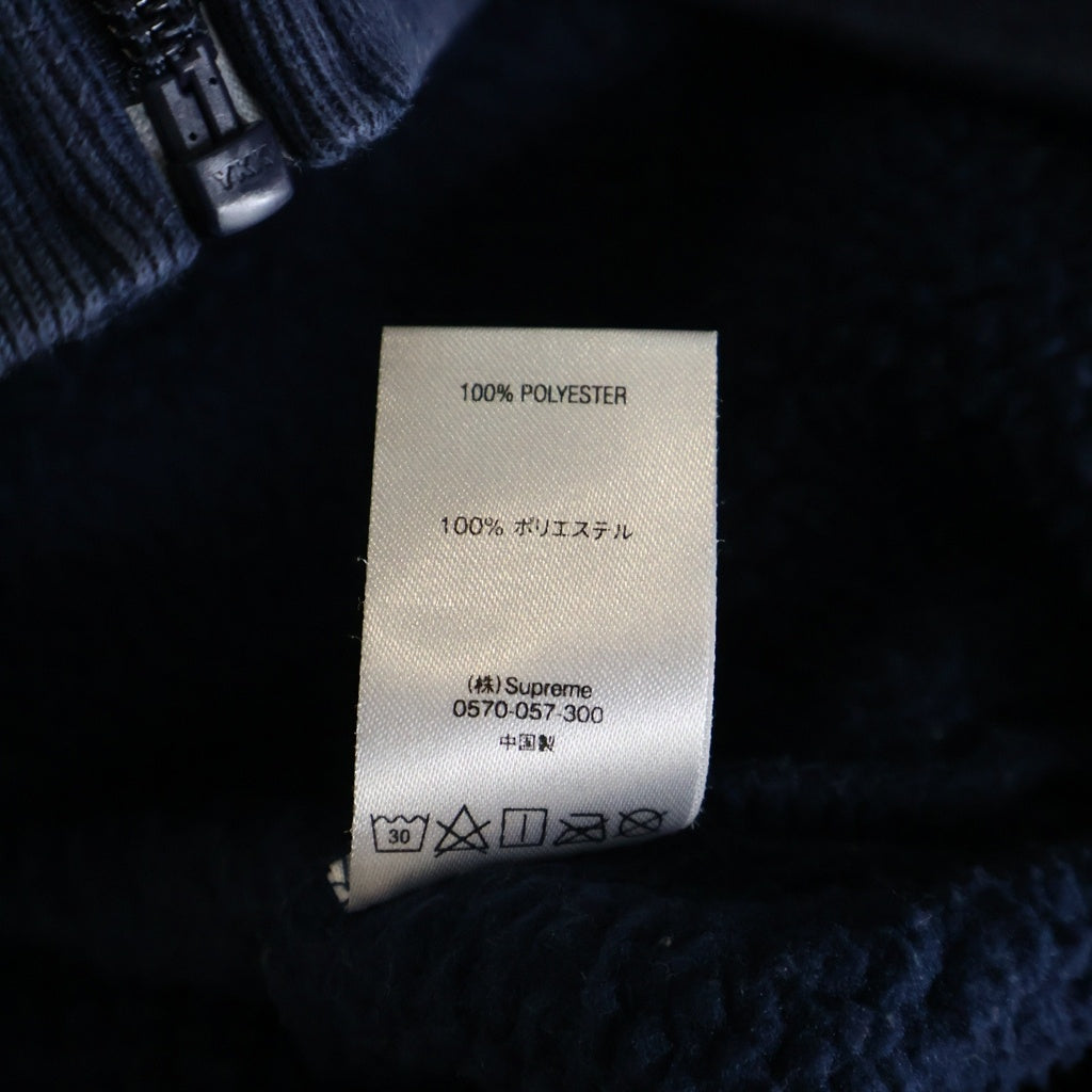 SUPREME(シュプリーム) 18AW Windstopper Zip up Hooded Sweatshirt スモールボックスロゴ ウィンドストッパー ジップアップ フーデッド スウェットパーカー ネイビー