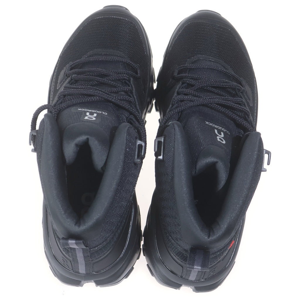 On(オン) WMNS CLOUDROCK MID WATERPROOF クラウドロック ウォータープルーフ ミッドカットスニーカー ブラック US8/25cm 3WF10131043 レディース