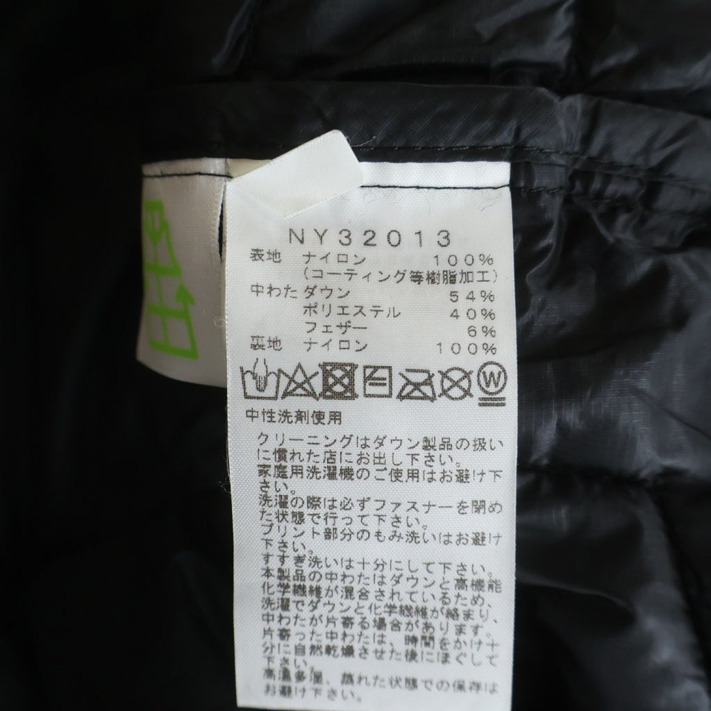 THE NORTH FACE(ザノースフェイス) THUNDER ROUNDNECK JACKET サンダー ラウンドネック ダウンジャケット ブラック NY32013