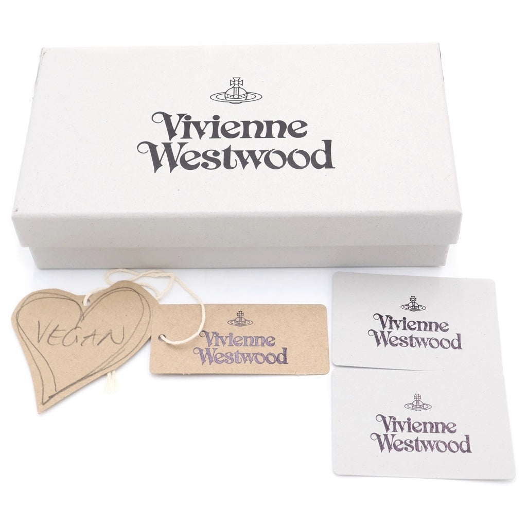 Vivienne Westwood(ヴィヴィアンウエストウッド) ANNIE アニー 牛革レザー 二つ折り長財布 ウォレット ブラック 390310