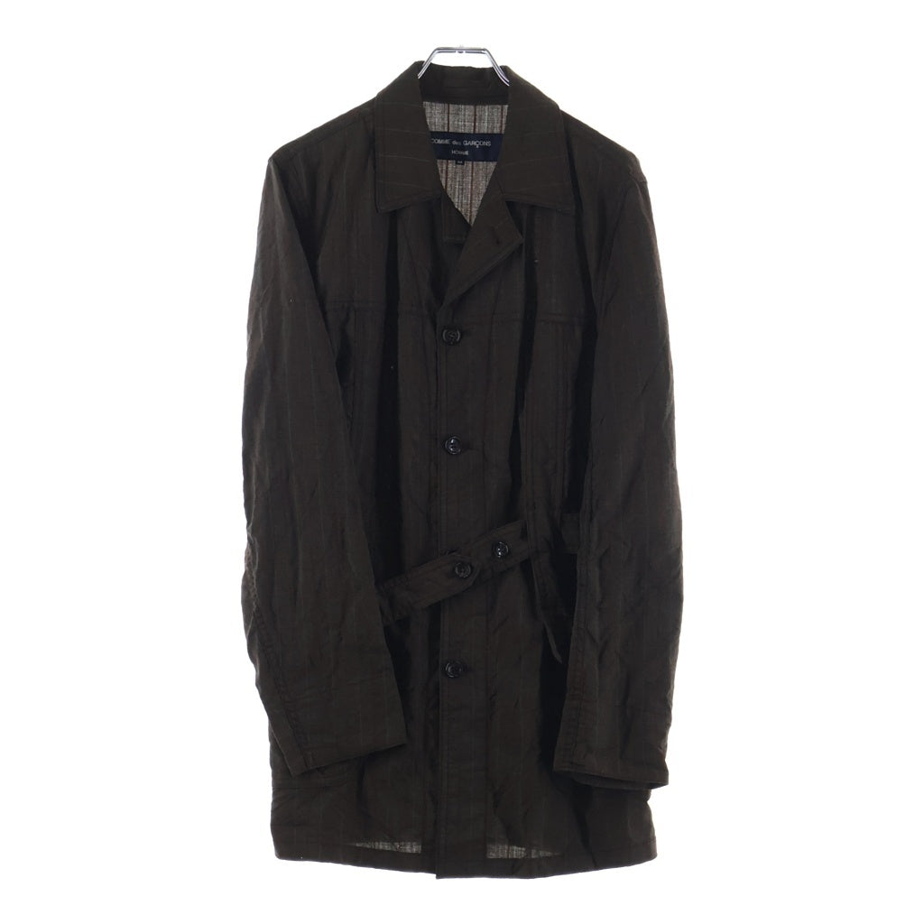 COMME des GARCONS HOMME コムデギャルソンオム AD2003 04SS ストライプ柄 モヘア混 ウール シャツジャケット ブラウン HM-J012 COMME des GARCONS HOMME(コムデギャルソンオム) AD2003 04SS