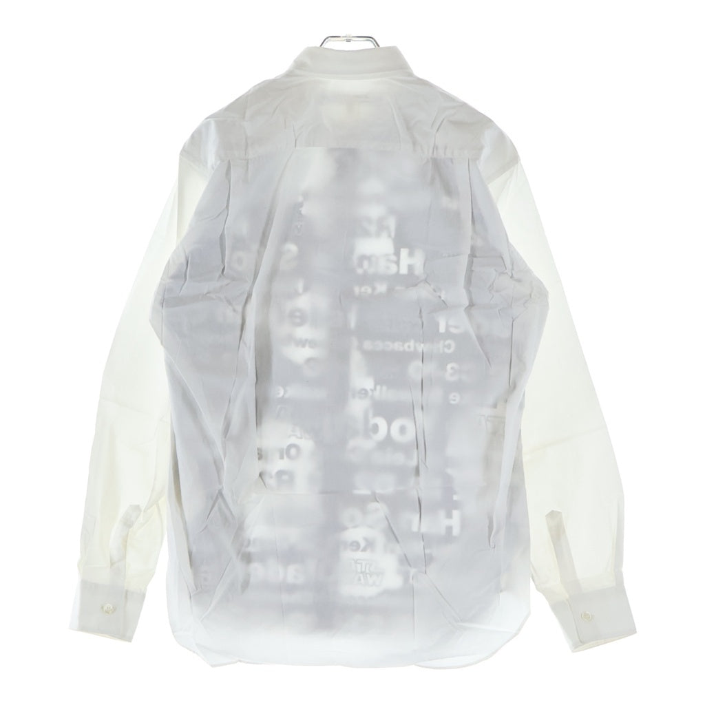 COMME des GARCONS SHIRT(コムデギャルソンシャツ) 12AW STAR WARS グラフィックプリント レギュラーカラー長袖シャツ ブラック/ホワイト W20112