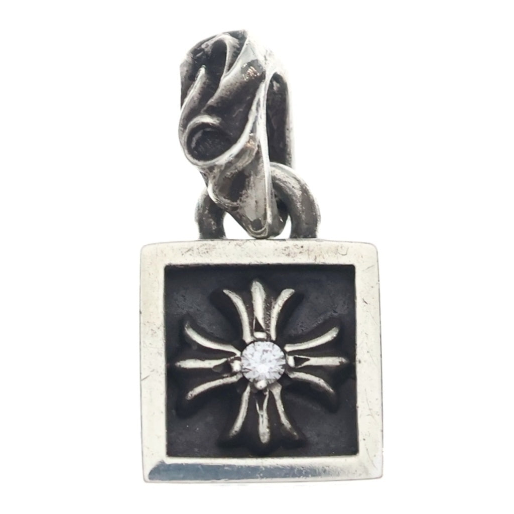 CHROME HEARTS(クロムハーツ) FRAMED CH PLUS 1DIA フレームドCHプラス 1ダイヤ チャーム ペンダントトップ シルバー
