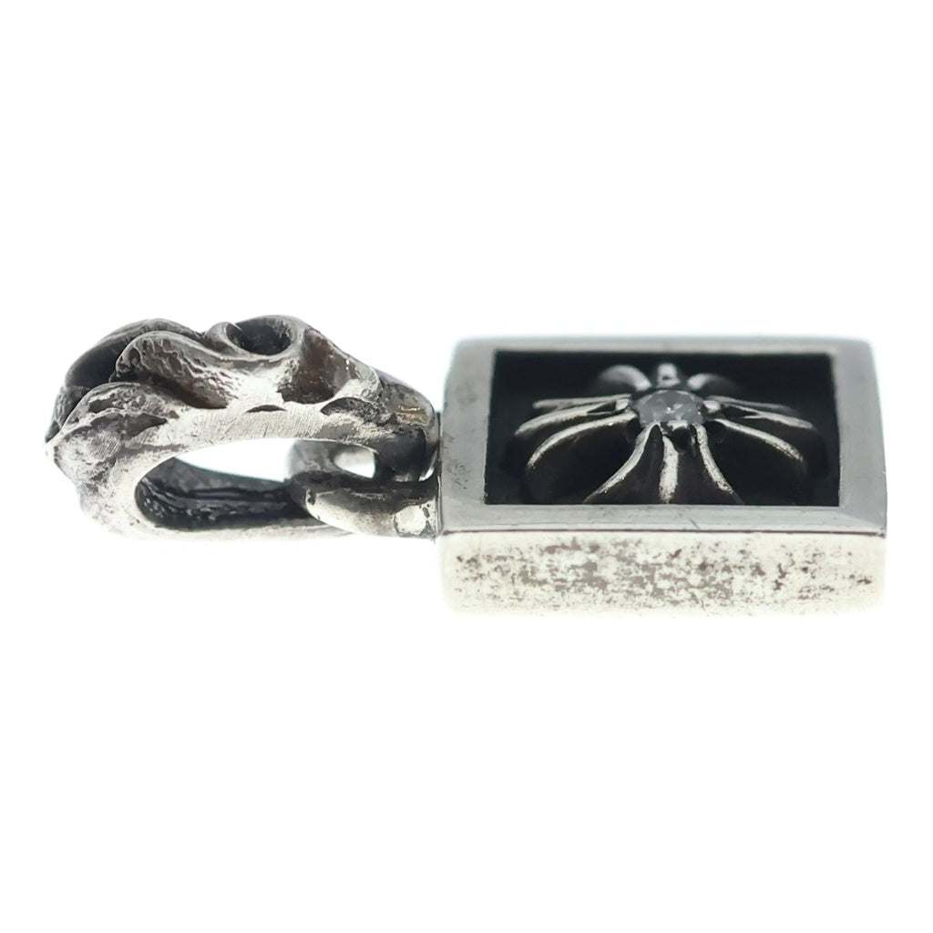 CHROME HEARTS(クロムハーツ) FRAMED CH PLUS 1DIA フレームドCHプラス 1ダイヤ チャーム ペンダントトップ シルバー