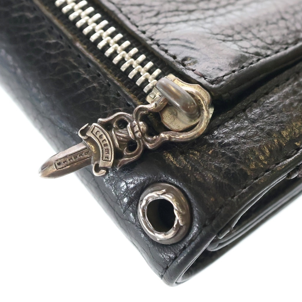 CHROME HEARTS(クロムハーツ) WAVE ウェーブ レザーウォレット 財布 ブラック
