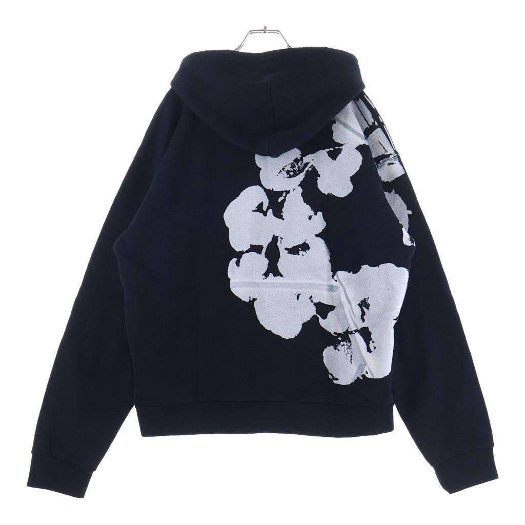 DENIM TEARS(デニムティアーズ) CORE JUMBO WREATH HOODIE コアー ジャンボ リース 両面プリント プルオーバーパーカー フーディー ブラック SS25THD063